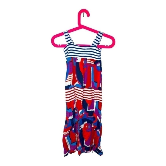 Junior Gaultier Girls Strip and Graphic Print Dress size 8 - Picture 1 of 4
